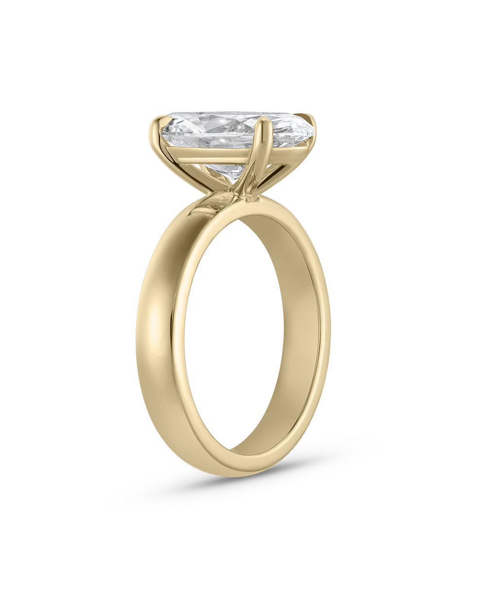 Margot- Oval Solitaire Signet Style Lab Grown Diamond Engagement Ring