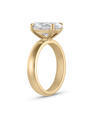 Margot- Oval Solitaire Signet Style Lab Grown Diamond Engagement Ring