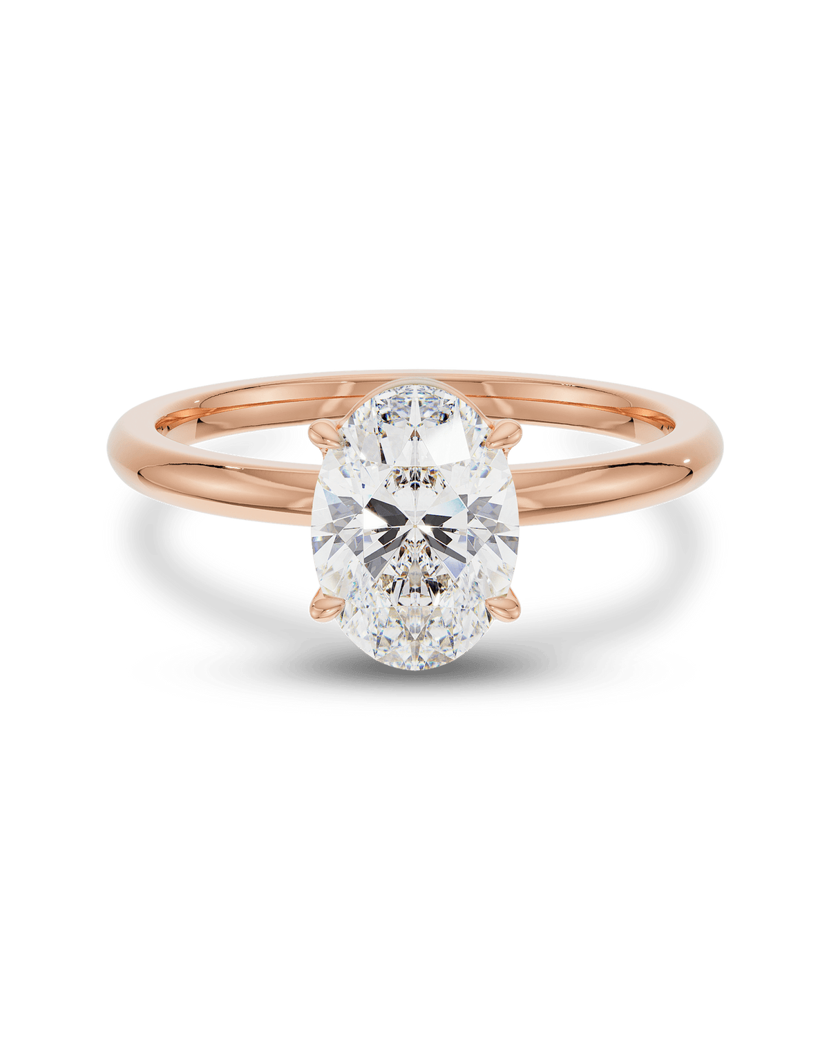 Faustine- Oval Solitaire Style Lab Grown Diamond Engagement Ring
