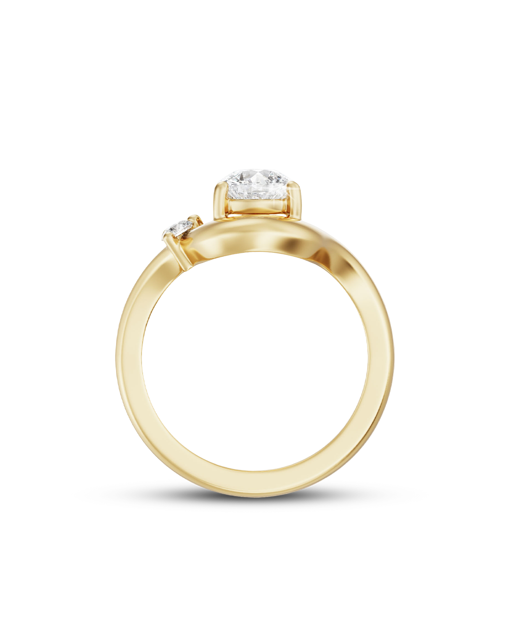 Daphne- Pear Curved Style Lab Grown Diamond Engagement Ring