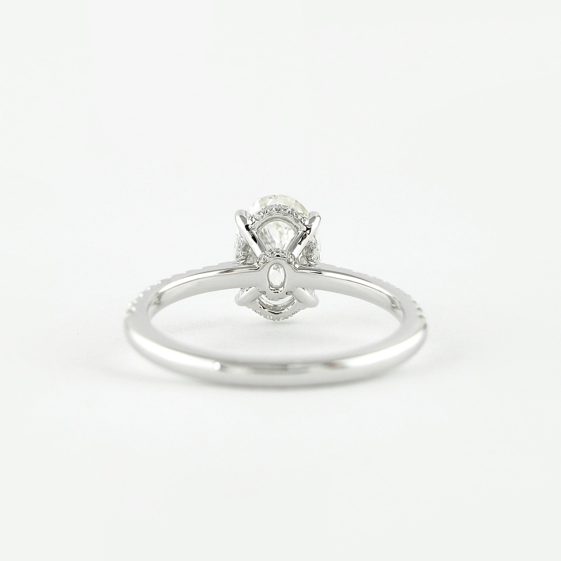 1.91 CT Oval Double Hidden Halo & Pave Moissanite Engagement Ring - crownmoissanite