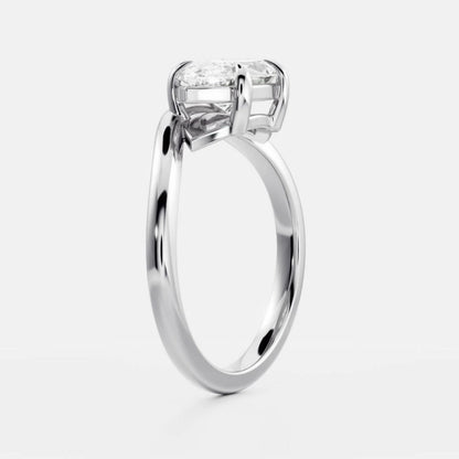 1.0 - 4.0 CT Marquise Lab Grown Diamond Curved Engagement Ring
