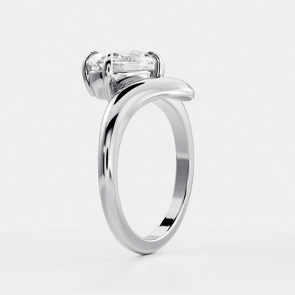 1.0 - 3.5 CT Oval Lab Grown Diamond Wrap Engagement Ring