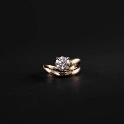 1.0 - 3.5 CT Round Lab Grown Diamond Wrap Engagement Ring