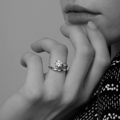 1.0 - 3.5 CT Round Lab Grown Diamond Wrap Engagement Ring