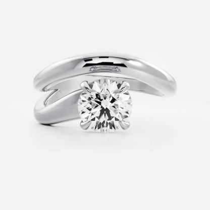 1.0 - 3.5 CT Round Lab Grown Diamond Wrap Engagement Ring
