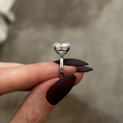 3.0-5.0 CT Round Cut Lab Grown Diamond solitaire Engagement Ring