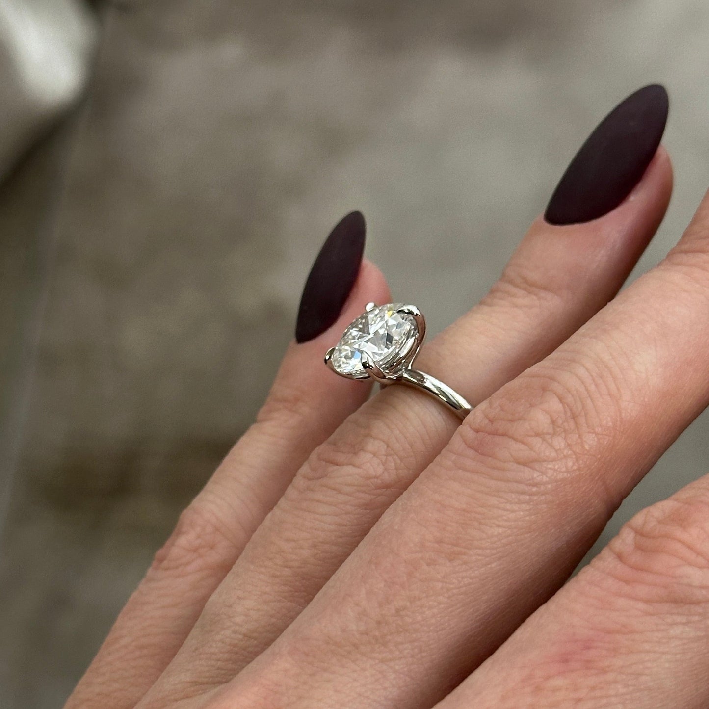 3.0-5.0 CT Round Cut Lab Grown Diamond solitaire Engagement Ring
