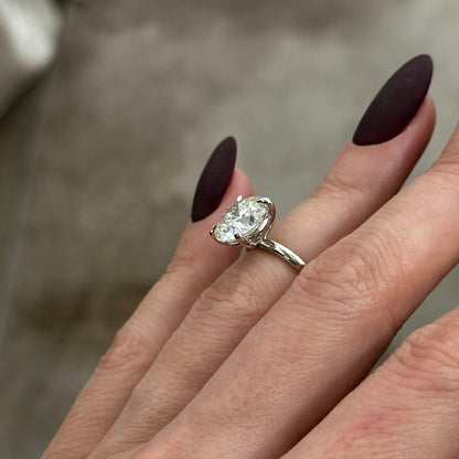 3.0-5.0 CT Round Cut Lab Grown Diamond solitaire Engagement Ring
