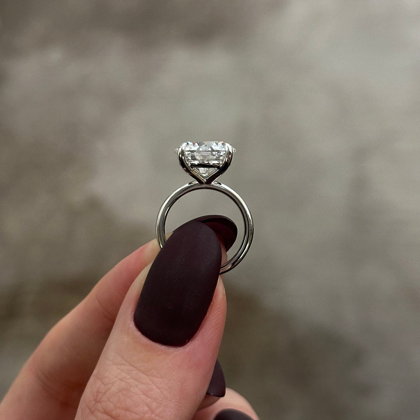 3.0-5.0 CT Round Cut Lab Grown Diamond solitaire Engagement Ring