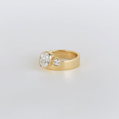1.0 - 3.0 CT Oval CVD Diamond unique Engagement ring