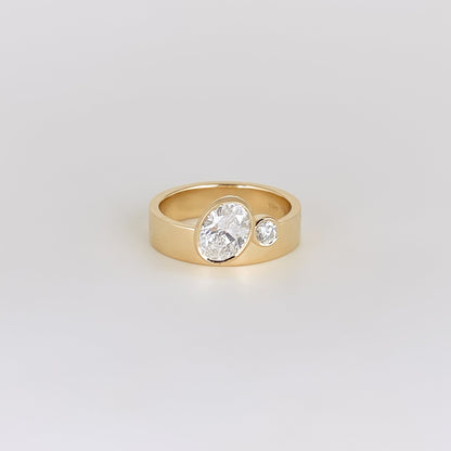 1.0 - 3.0 CT Oval CVD Diamond unique Engagement ring