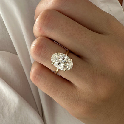 3.0-5.0 CT Oval Cut Lab Grown Diamond solitaire Engagement Ring
