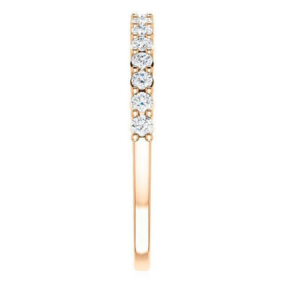 Half Eternity Wedding Band with 1.20 TCW Round Cut Moissanite