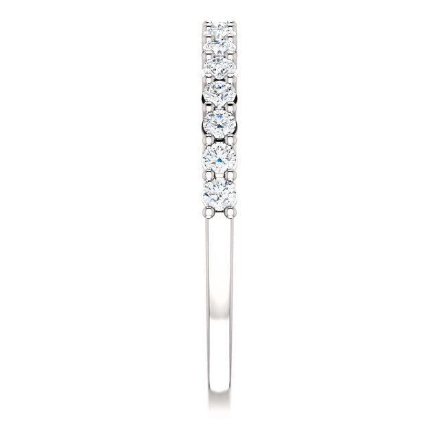Half Eternity Wedding Band with 1.20 TCW Round Cut Moissanite