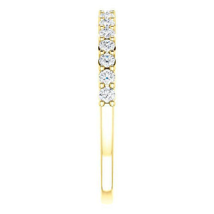 Half Eternity Wedding Band with 1.20 TCW Round Cut Moissanite