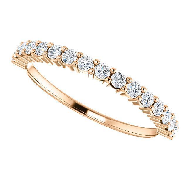 Half Eternity Wedding Band with 1.20 TCW Round Cut Moissanite