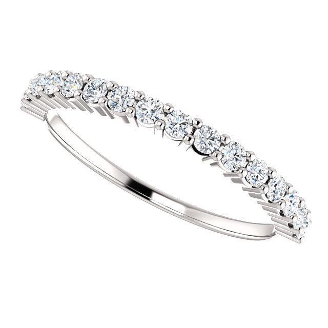 Half Eternity Wedding Band with 1.20 TCW Round Cut Moissanite