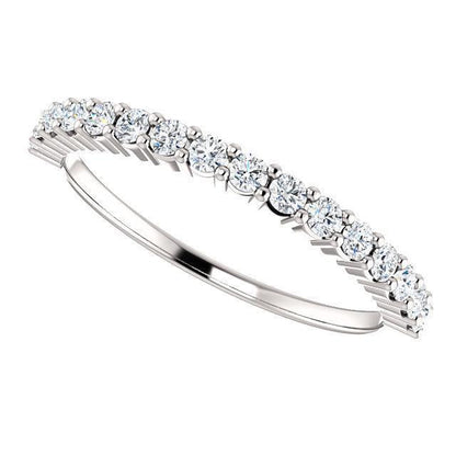 Half Eternity Wedding Band with 1.20 TCW Round Cut Moissanite