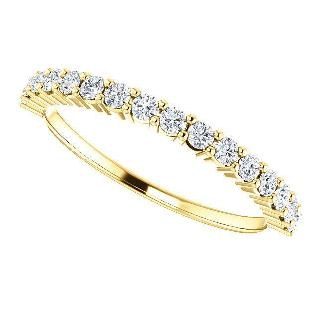 Half Eternity Wedding Band with 1.20 TCW Round Cut Moissanite