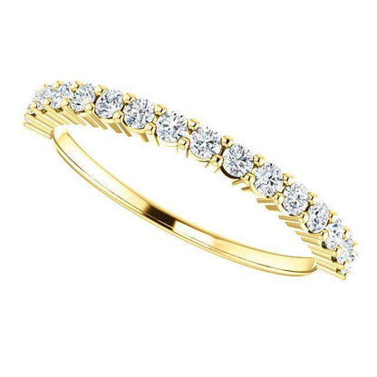 Half Eternity Wedding Band with 1.20 TCW Round Cut Moissanite