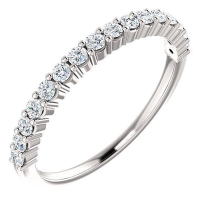 Half Eternity Wedding Band with 1.20 TCW Round Cut Moissanite
