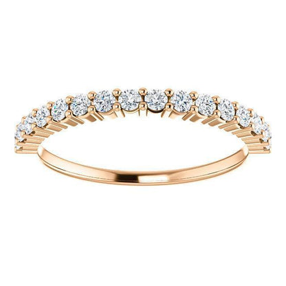 Half Eternity Wedding Band with 1.20 TCW Round Cut Moissanite