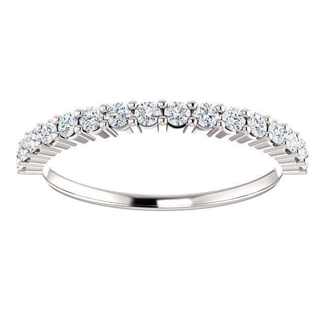 Half Eternity Wedding Band with 1.20 TCW Round Cut Moissanite