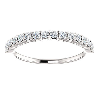Half Eternity Wedding Band with 1.20 TCW Round Cut Moissanite