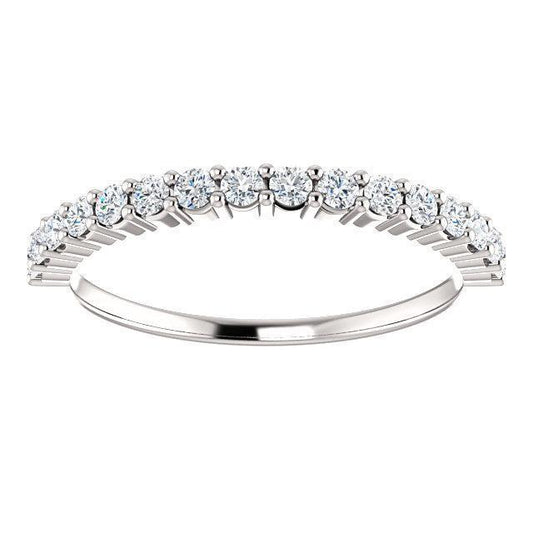 Half Eternity Wedding Band with 1.20 TCW Round Cut Moissanite