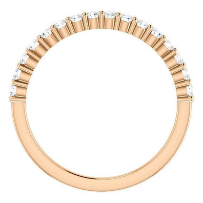 Half Eternity Wedding Band with 1.20 TCW Round Cut Moissanite