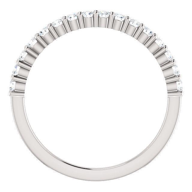Half Eternity Wedding Band with 1.20 TCW Round Cut Moissanite