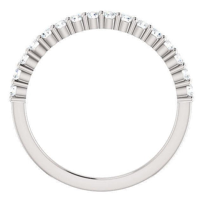 Half Eternity Wedding Band with 1.20 TCW Round Cut Moissanite