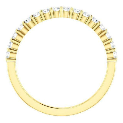 Half Eternity Wedding Band with 1.20 TCW Round Cut Moissanite