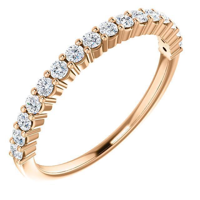 Half Eternity Wedding Band with 1.20 TCW Round Cut Moissanite