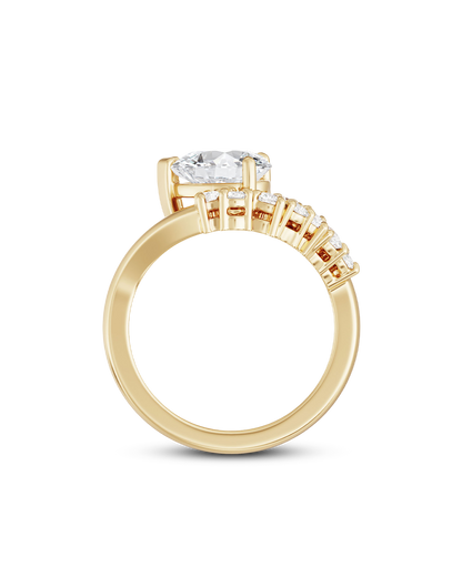 Thalia- Pear Unique Style Lab Grown Diamond Engagement Ring