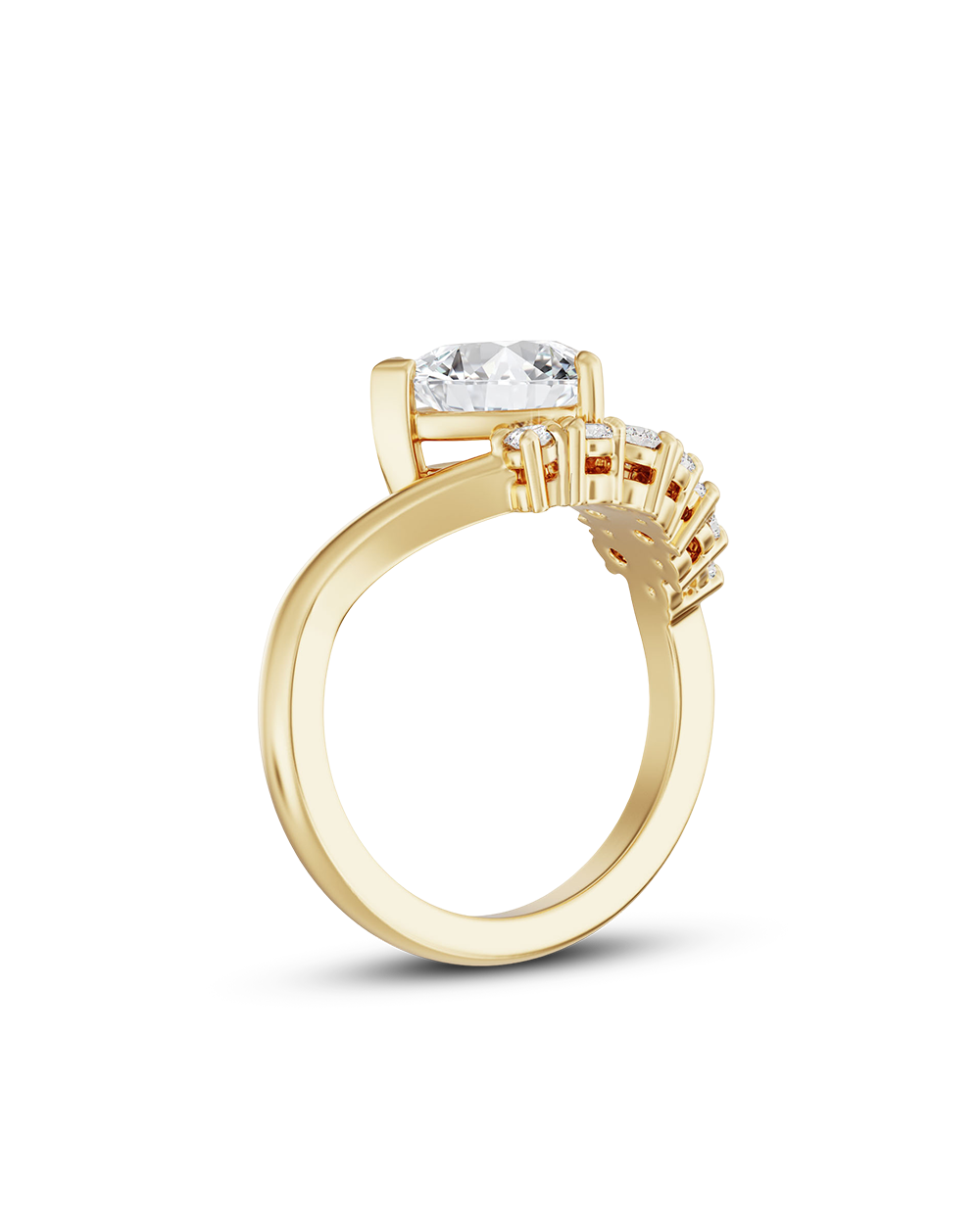 Thalia- Pear Unique Style Lab Grown Diamond Engagement Ring