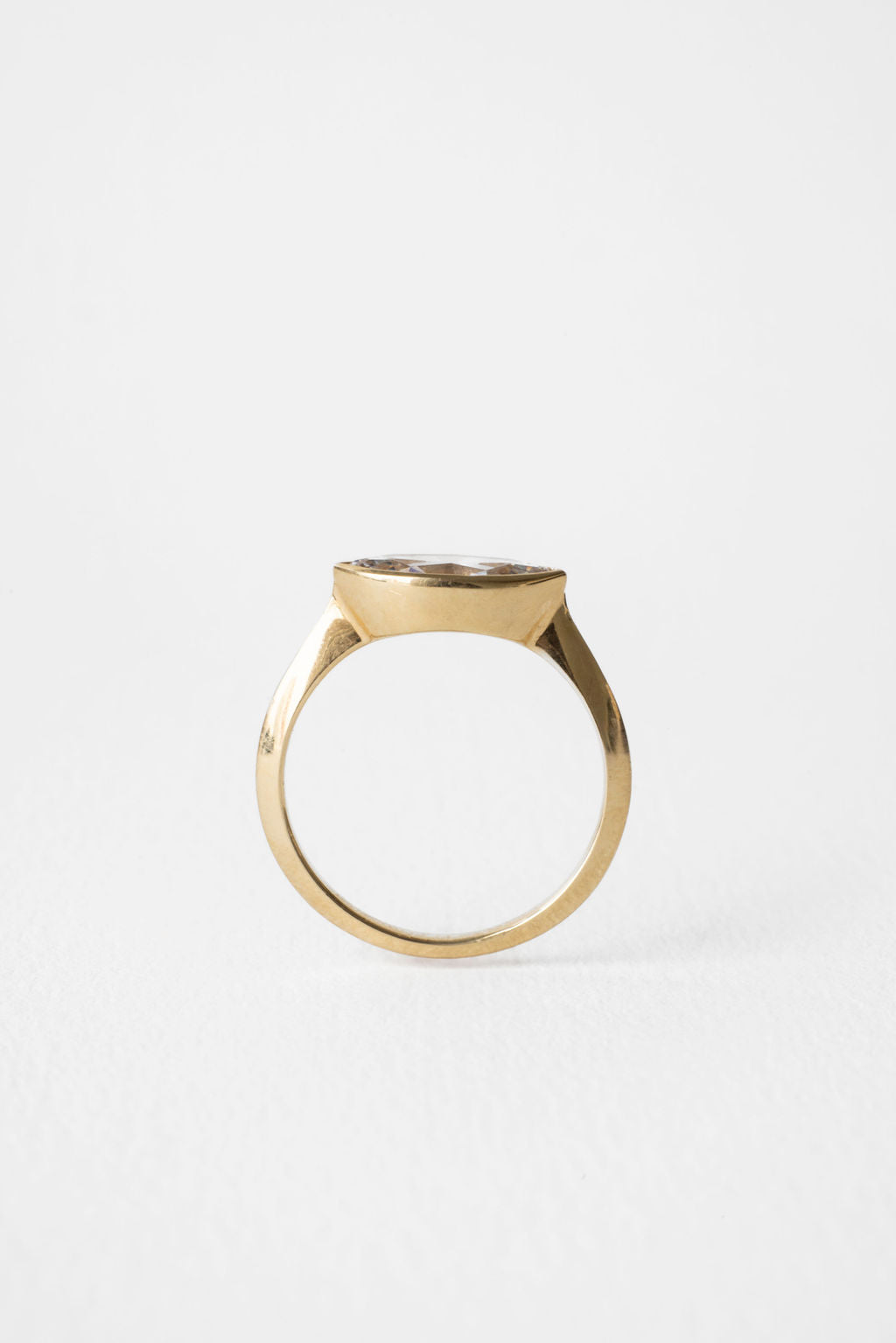 1.25 CT Marquise Cut Bezel Setting Moissanite Engagement Ring