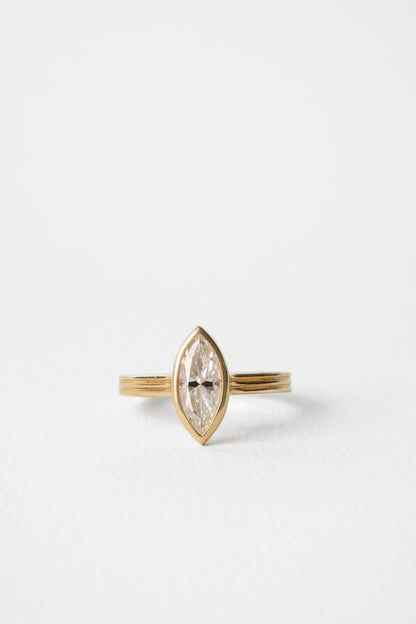 1.20 CT Marquise Cut Bezel Setting Moissanite Engagement Ring