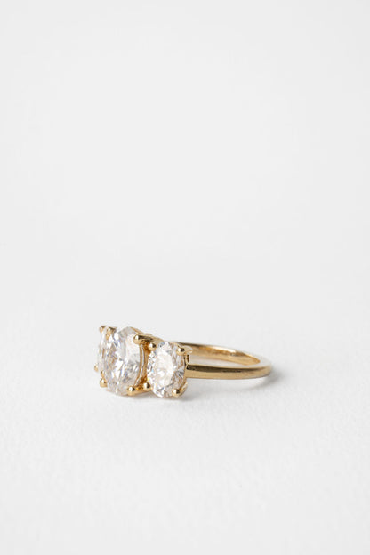 1.80 CT Oval Cut Three Stone Moissanite Engagement Ring