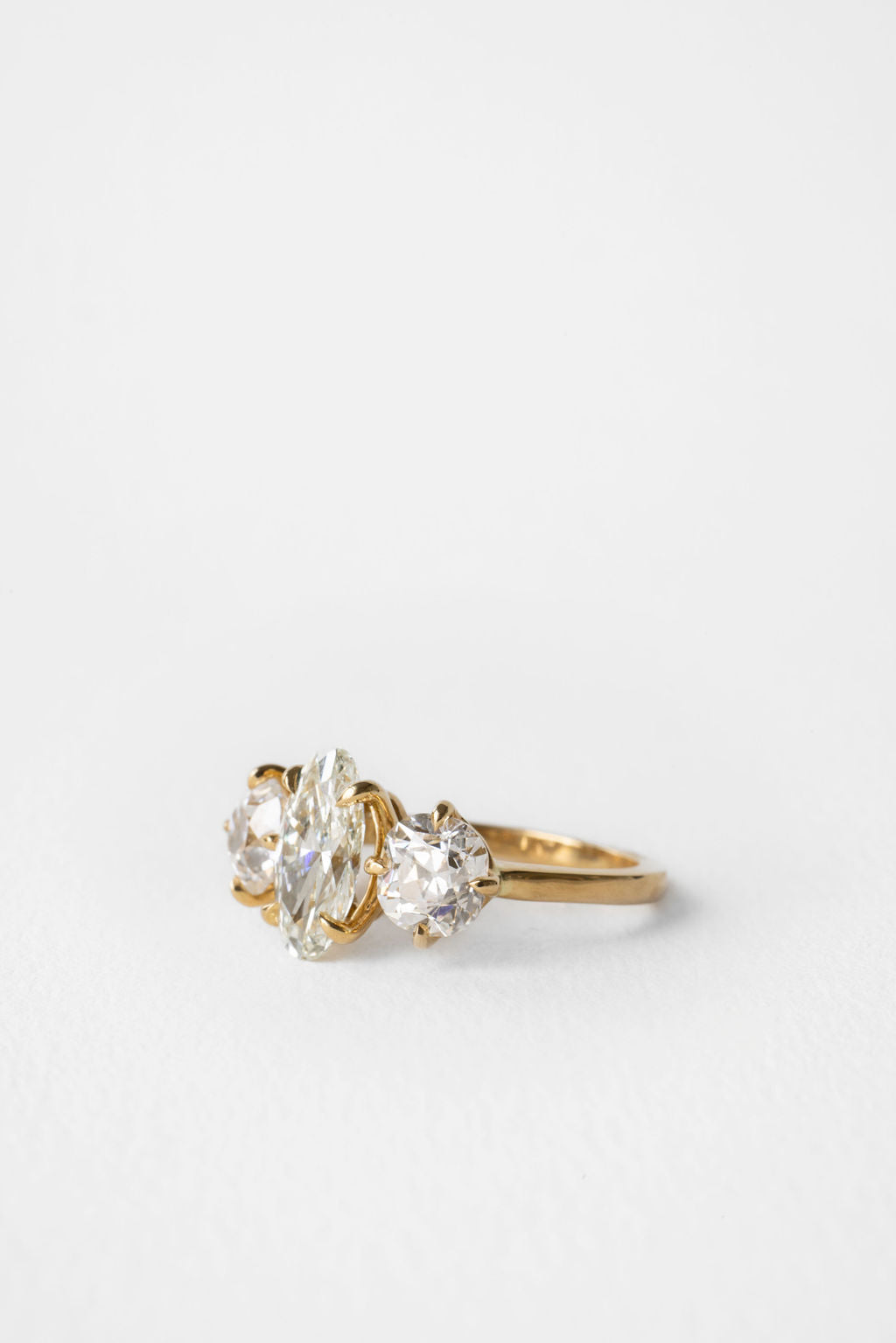 1.50 CT Oval Cut Three Stone Setting Moissanite Engagement Ring