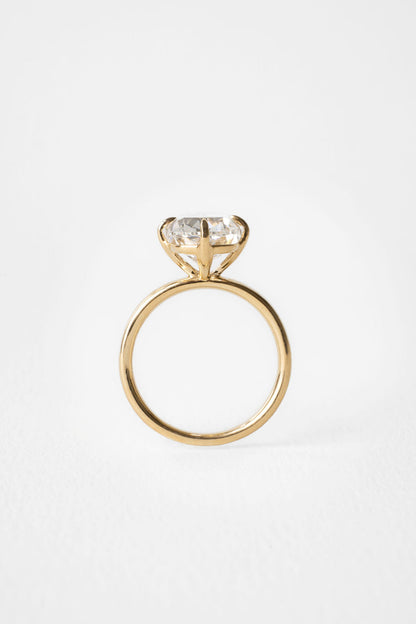 2.0-5.0 CT Elongated Cushion Cut Solitaire Moissanite Engagement Ring