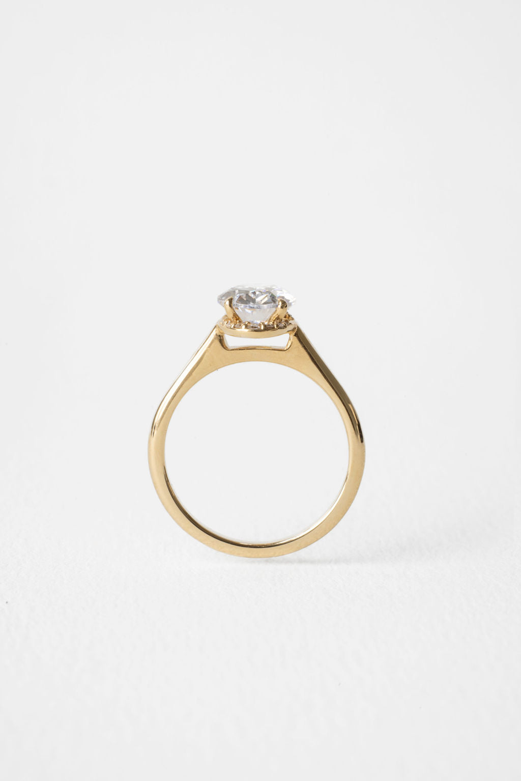 1.80 CT Oval Cut Hidden Halo Style Moissanite Engagement Ring