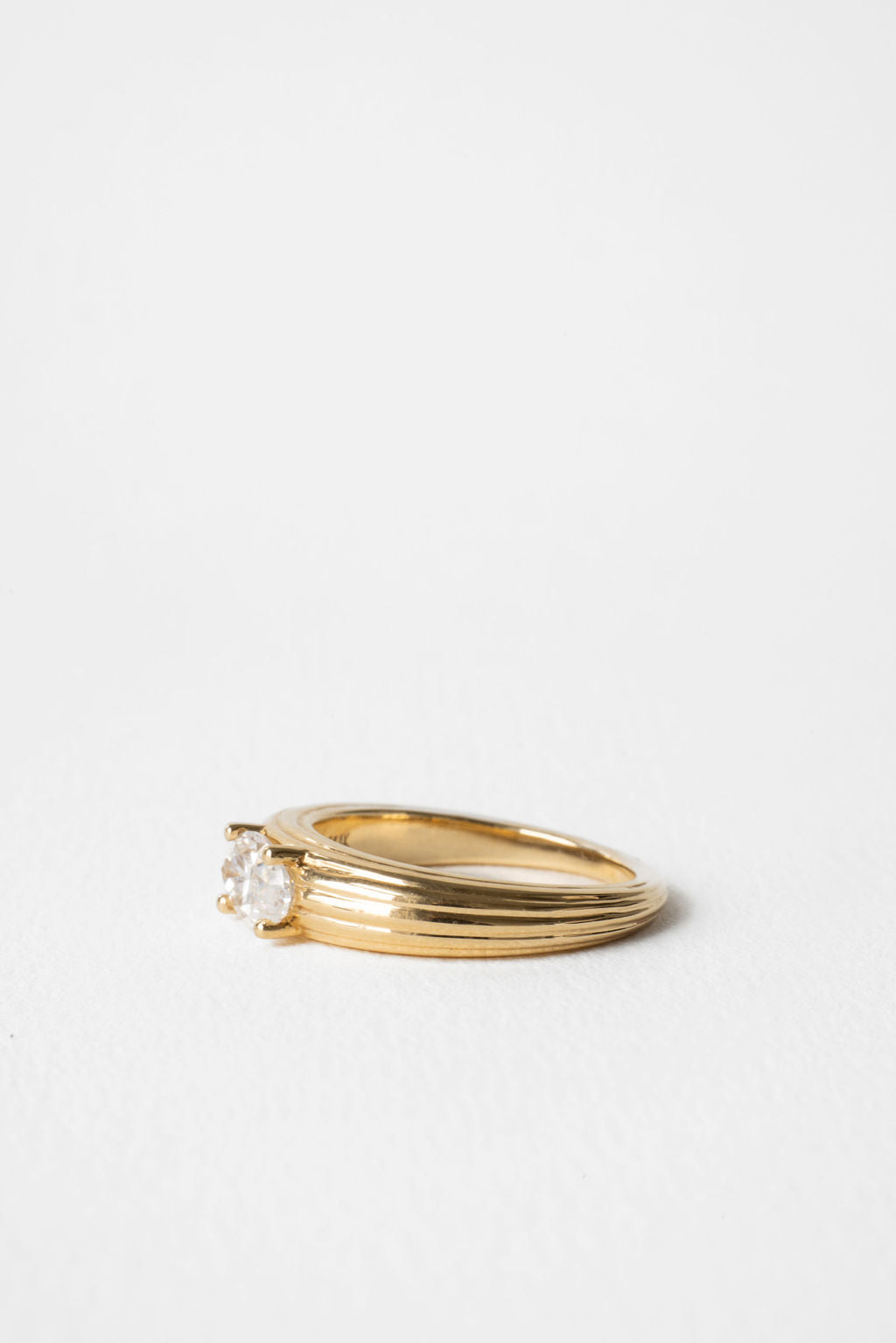 0.75 CT Oval Cut Solitaire Moissanite Engagement Ring