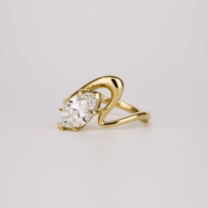 1.50 - 3.50 CT Marquise Lab Grown Diamond unique Engagement ring