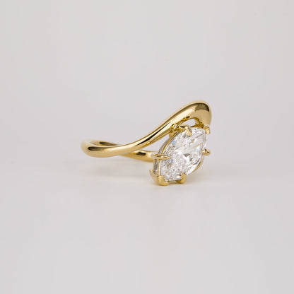 1.50 - 3.50 CT Marquise Lab Grown Diamond unique Engagement ring