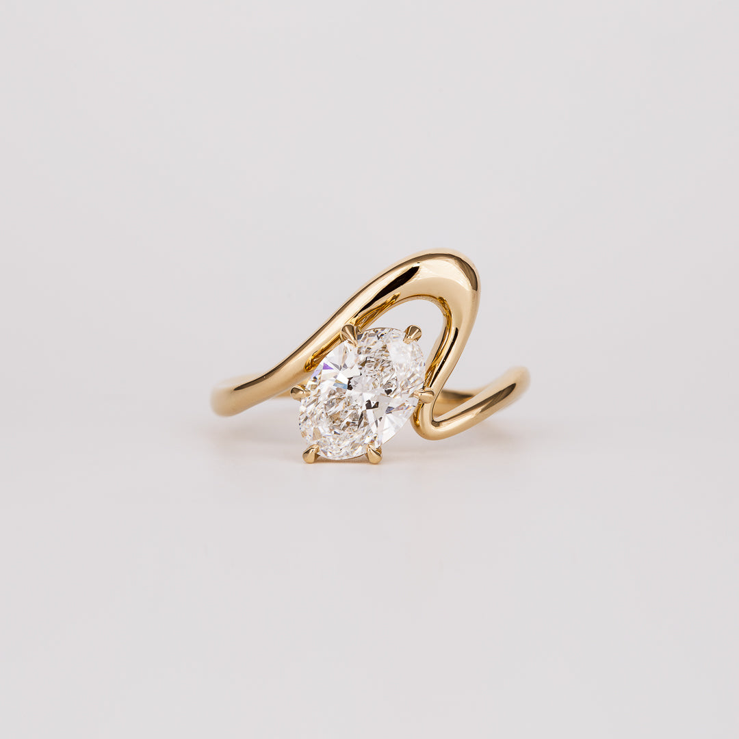 1.41 -3.50 CT Oval Cut Lab Grown Diamond Unique Engagement ring
