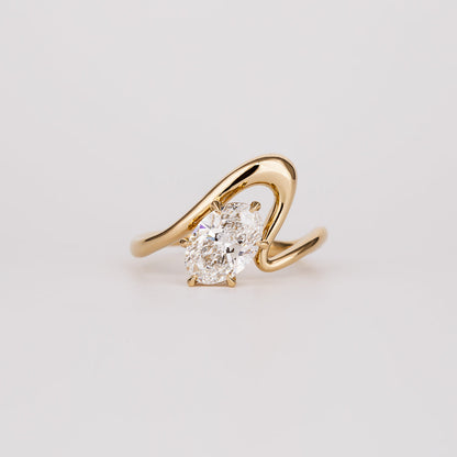 1.41 -3.50 CT Oval Cut Lab Grown Diamond Unique Engagement ring