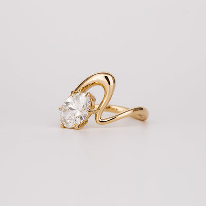 1.41 -3.50 CT Oval Cut Lab Grown Diamond Unique Engagement ring