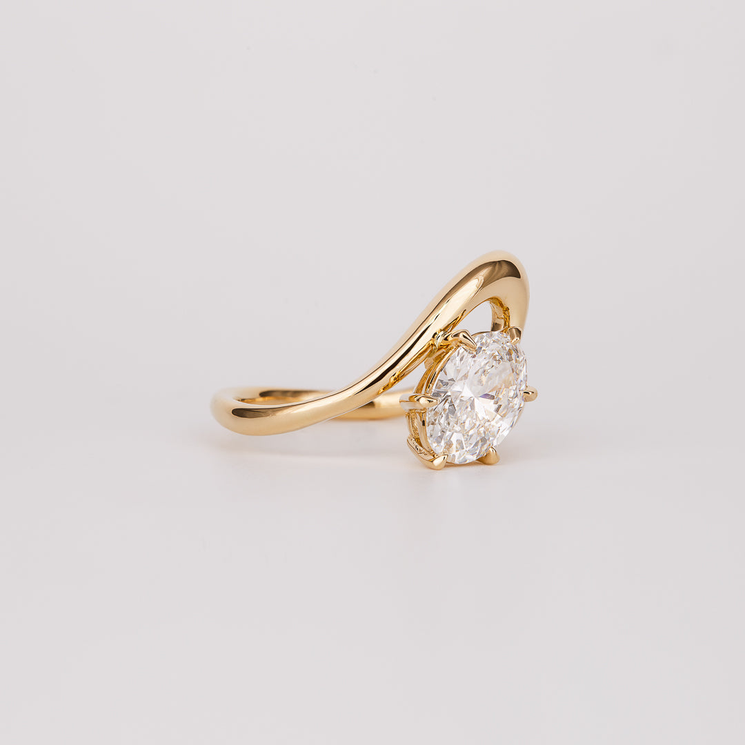 1.41 -3.50 CT Oval Cut Lab Grown Diamond Unique Engagement ring